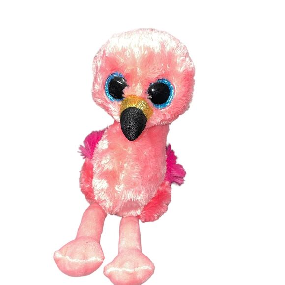 Ty Beanie Boos Plush Flamingo Gilda Bird Stuffed Animal Nursery Shower Decor 10" - Picture 10 of 11
